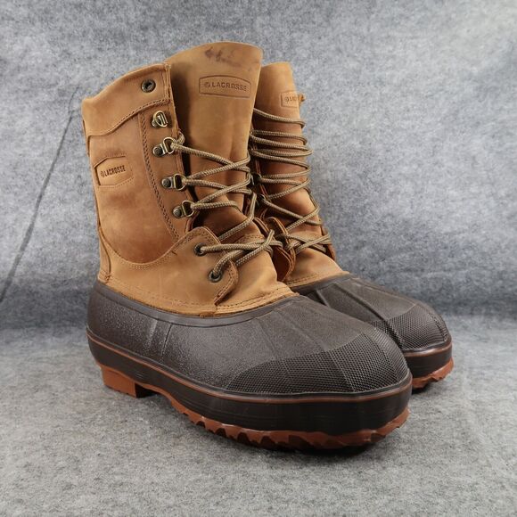 LaCrosse Footwear Mens 10 Boot Winter Ice King 10" 400g Brown Leather Sportswear - Picture 1 of 16